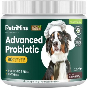Advanced Probiotic for Dogs, Supports Digestive, Immune & Gut Health, 6 Strains of Probiotics, Inulin, Enzyme Blend, 90 ct - 1 of 4