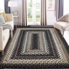 Washable Braided Area Rug with Distressed Print, Non-Slip Indoor Doormat, Thin Design for Entryway, Kitchen, Bathroom, Bedroom, and Door Mat Use. - 2 of 4