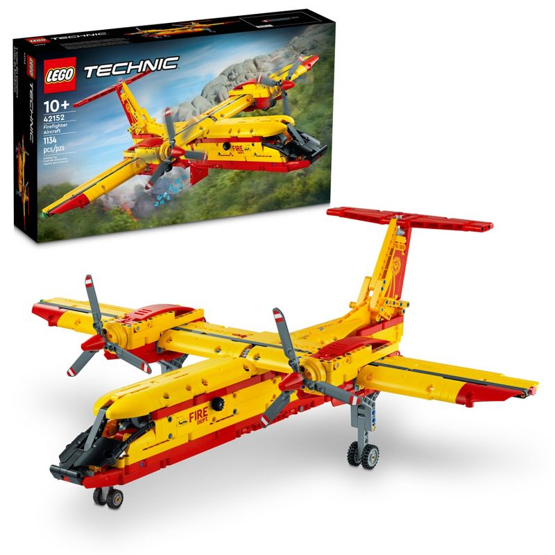 LEGO Technic Firefighter Aircraft Model Airplane Toy 42152, 1 of 11