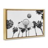 Stupell Industries Basketball Hoop with Palms Black Framed Floater Canvas Wall Art - 3 of 4