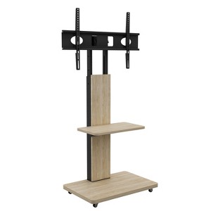 KTMBDW Rolling TV Stand with Shelf Storage for 32-75 Inch TVs Holds up to 132 Lbs, Height Adjustable Mobile TV Cart for Living Room, Bedroom, Offices - 1 of 4