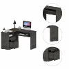PAGED Home Office Desk 47.2" Simple Modern Writing Desk with 4-Layer Open Shelf for Office and Study for Office, Study - 4 of 4
