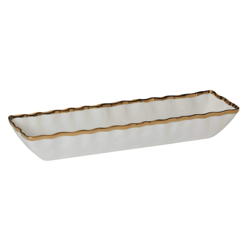 Certified International Regency Cracker Tray Gold