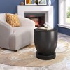 Baku Side Table Black 20.3"H – Sleek Powder-Coated Steel Round Tabletop By Zuo Modern - 2 of 4