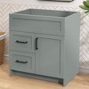 Bath Vanity Cabinet without Top 30 in. W x 21.5 in. D x 33.5 in. H Bathroom Vanity in Sky Grey with Black Handle - 3 of 4