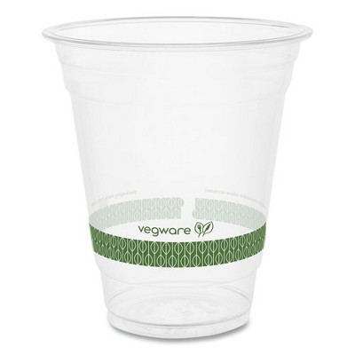 Vegware 96-Series Cold Cup, 12 oz, Clear/Green, 1,000/Carton