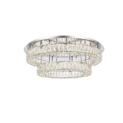 Elegant Lighting Monroe 2 - Light Flush Mount in  Chrome