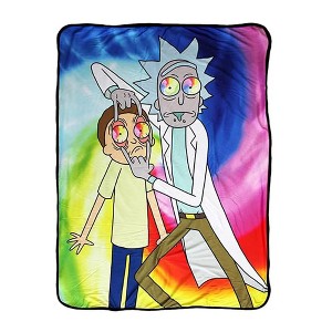Just Funky Rick and Morty Spiritual Leader Rick 45 x 60 Inch Fleece Throw Blanket - 1 of 4