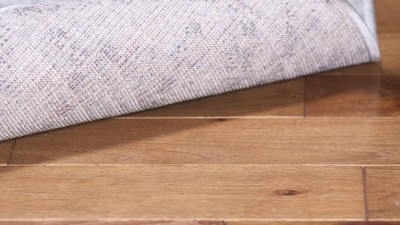 Gray Hand-Knotted Synthetic 8' x 10' Rectangular Rug