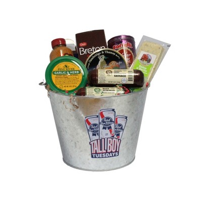 Northlight 9pc Silver Pabst Blue Ribbon Beer Bucket with Goodies 20"