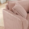 Corduroy Upholstered Armchair Accent Chair with Pillows, Comfortable Lazy Sofa Chair - ModernLuxe - 4 of 4