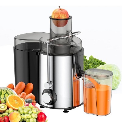 LunaLulinlk 800W centrifugal juicer with 3-inch wide feed chute for fruits and vegetables, easy to clean, stainless steel, BPA-free