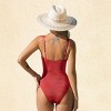 Women's Ruched Tummy Control Square Neckline One-Piece Swimsuit - Cupshe - 3 of 4
