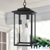 LamQee Large Outdoor Pendant Lights Fixture 3-Lights Modern Outdoor Ceiling Hanging Lights Chandeliers with Glass Shade - 2 of 4
