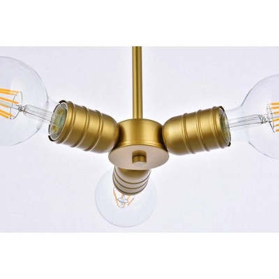 Reyes Mini Brass 3-Light LED Indoor/Outdoor Pendant