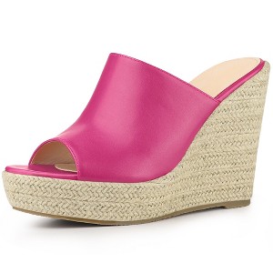 Perphy Women's Open Toe Espadrille Wedge Heel Platform Slide Sandal - 1 of 3