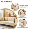 ODK 76" Loveseat Sofa, Modern Sofa 2 Seater Couches for Living Room, Velvet Sofas with Depth Seat, Comfy Couches for Apartment and Office,Beige - 3 of 4