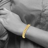 Black Bow Jewelry Men's 11mm 14k Yellow Gold Hollow Miami Cuban (Curb) Chain Bracelet - 3 of 4