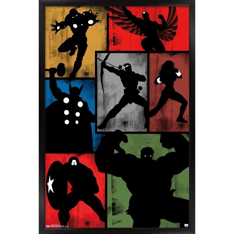 Trends International Marvel Comics - Avengers - Simplistic Grid Framed Wall Poster Prints, 1 of 7