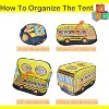 Etokfoks Pop Up School Bus Tent for Kids Indoor Outdoor Playhouse Large Windows Basketball Hoops Easy Setup Fits 2 to 3 Children Ages 3 Plus 1 Piece - 3 of 4