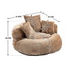 Bean Bag Chair Lazy Chair with 3 Pillows,Durable Comfort Lounger High Back Bean Bag Chair Couch for Adults and Kids,Indoor & Outdoor-Cuddlewood - 4 of 4