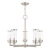 Livex Lighting Hillcrest 5 - Light Chandelier in  Brushed Nickel - 3 of 4