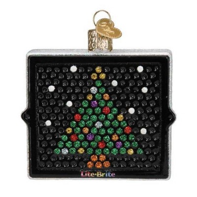 Old World Christmas 3.25" Lite Brite Colorful Pegs  -  Tree Ornaments