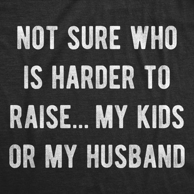 Мужские футболки Crazy Dog T-Shirts, Inc. Mens Funny T Shirts Not Sure Who Is Harder to Raise My Kids Or My Husband Sarcastic Graphic Novelty Tee for Men - Crazy Dog Men's T Shirt Gift for L — фото 2