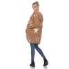 Women's Hooded Open Front High Pile Fleece - White Mark - 4 of 4