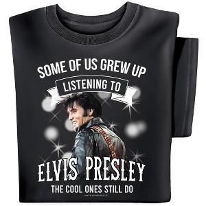 Collections Etc Some Of Us Grew Up Listening To Elvis Presley Short Sleeve Graphic Tee - 1 of 4