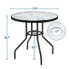 Yaheetech 31.5inch Outdoor Patio Round Bistro Table Black - 3 of 4