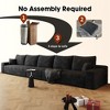 168" Cloud Sectional Couch,Modern Modular Sofa with Deep Seat, Upholstered Couches,Camel (Plush Corduroy Fabric) - 3 of 4