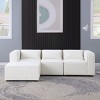 Modular Sofa with Beige Chenille Fabric and Chaise Lounge,Soft Seat and Back for Superior Comfort,Simple Knock Down Modular Sofa for Living Room-Koiai - 3 of 4