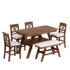 Counter Height Dining Set with Storage Shelf,6 Piece Kitchen Table Set Includes Bench and 4 Chairs-The Pop Home - 4 of 4