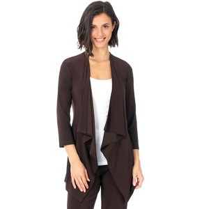 Rekucci Travel in Style Women's Essential Soft Knit Open Front Throw-Over Jacket – Versatile Travel & Layering Cardigan - 1 of 4