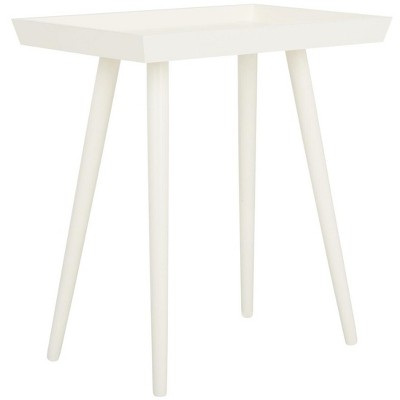 Vintage Finnish Inspired Distressed White Pine Tray Accent Table