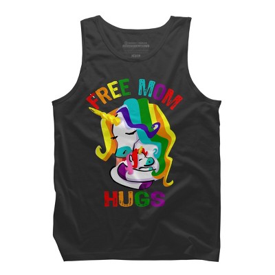 Adult Design By Humans Free Mom Hugs Unicorn Pride By Avocato Tank Top