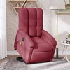 vidaXL Electric Lift Massage Recliner Chair - Wine Red Fabric, Motorized Stand-Up Assist, Reclining, Vibration, Home Theater - 2 of 4