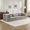 Whisen Modern Compression Loveseat, Convertible Floor Sofa Bed,DIY Boneless Modular Sectional Couch, No Assembly Required - 2 of 4