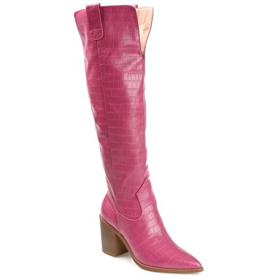 Journee Collection Women's Therese Stacked Heel Knee High Boots