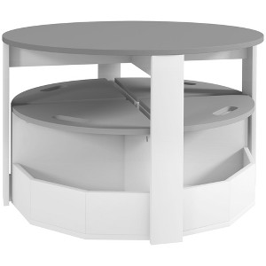 Aghana Digitals 5-Piece Kids Table & Chairs Set with Under-Seat Storage - Gray/White MDF for - 1 of 4