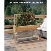 Raised Garden Bed with Legs, 52"x30"x54" Elevated Wooden Planter Box with Trellis for Climbing Vines, Outdoor Standing Growing Bed - 4 of 4