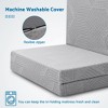 Dyonery 3/4-Inch Size Tri Folding Memory Foam Mattress Topper with Breathable & Washable Cover, Portable and Foldable Mattress for Floor - 3 of 4