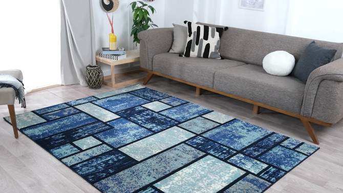 Luxe Weavers Geometric Squares Modern Colorblock Area Rug, 2 of 10, play video