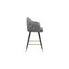 Meridian Furniture,Barbosa Grey Vegan Leather Counter/Bar Stool, Set of 2 - 3 of 4