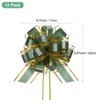 Unique Bargains Plastic Tree Stripes Gold Edge Large Satin Pull Bows 12 Pcs - 3 of 4