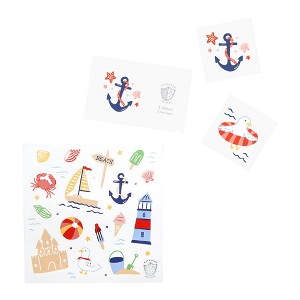 Daydream Society - Seaside Party Favor Set - Pack of 2 Tattoos and 4 Sticker Sheets - 1 of 3