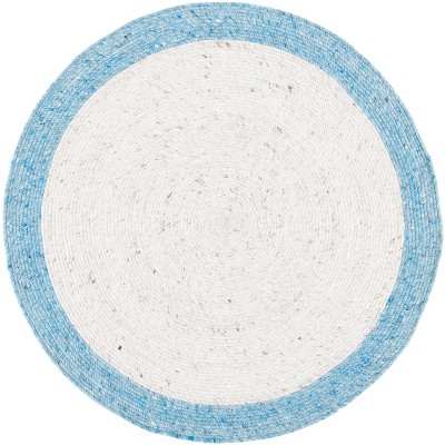 Braided Brd802 Hand Woven Area Rug - Aqua/ivory - 5' Round - Safavieh :  Target