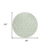 Mint Green And Ivory Geometric Washable Indoor Outdoor Area Rug - 3 of 4