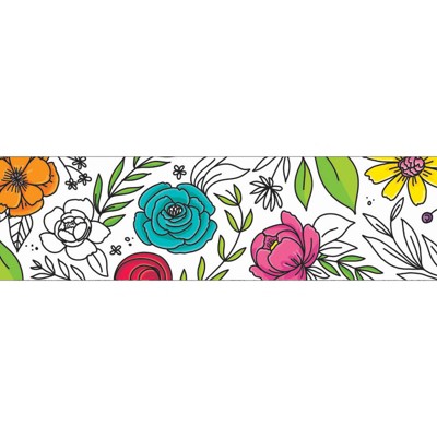 Creative Teaching Press Bright Blooms Doodly Blooms EZ Border, 48 Feet (Pack of 6)